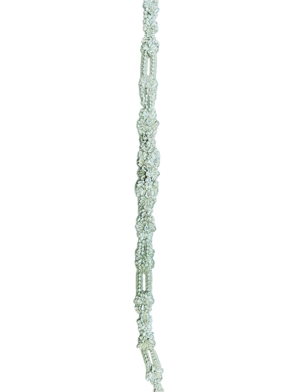 NWT Evan Picone Crystal Embellished Bridal Belt - Silver - Picture 3 of 15